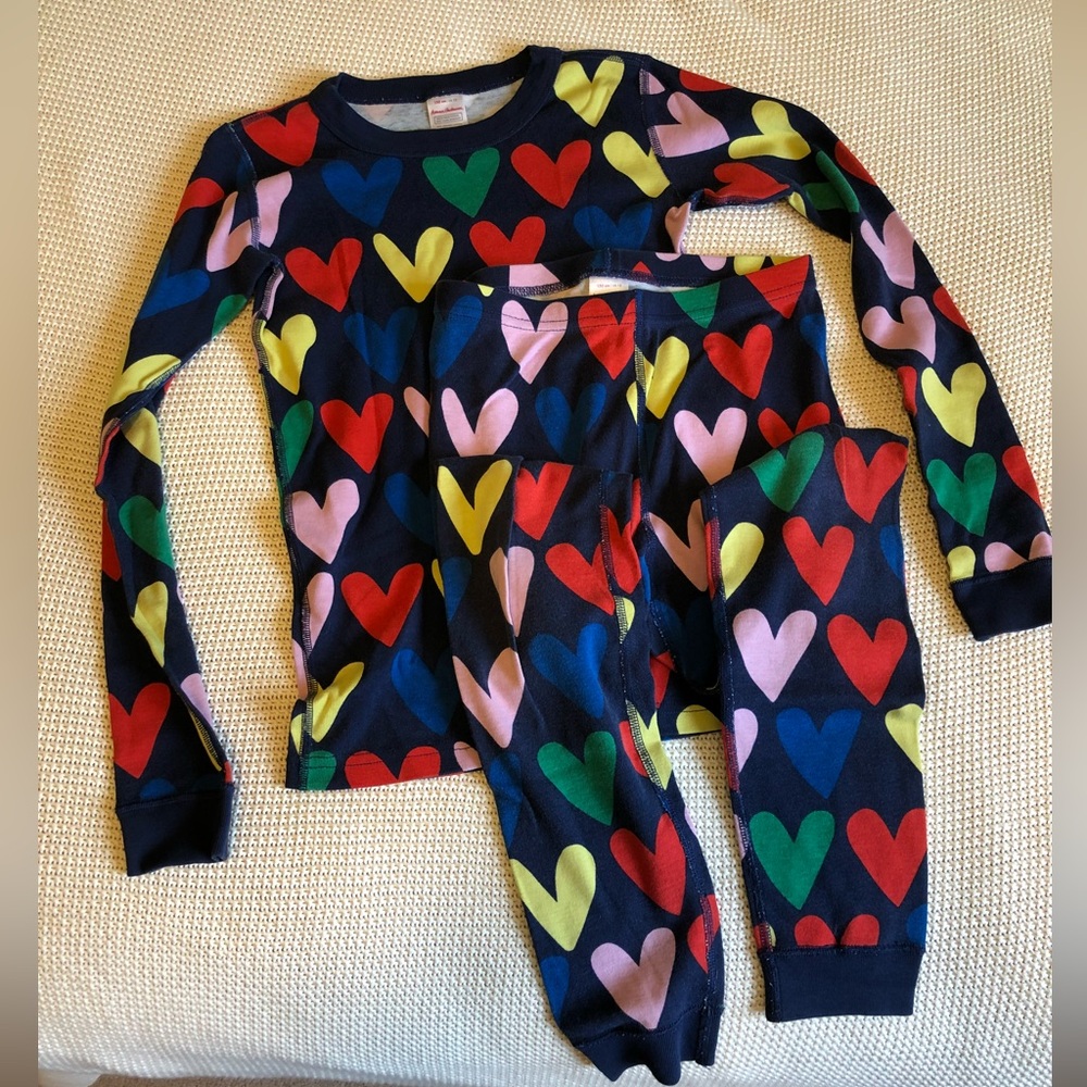 Hanna Andersson Two-Piece Pajama Set Hearts